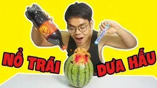 THỬ THÁCH LÀM NỔ TRÁI DƯA HẤU BẰNG COCA VÀ MENTOS CÙNG OOPS CLUB