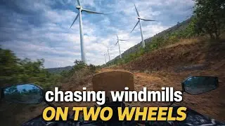 Windmills above. A lake below. Peace in between.