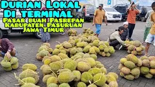Semakin Banyak DURIAN di hari pasaran di terminal pasar buah Pasrepan kabupaten Pasuruan Jawa Timur 