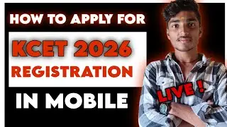 How🤔 to apply👆 KCET 2026 REGISTRATION LIVE APPLICATION IN MOBILE 📲 step by step guide 🤗#kcet #live 