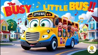 The Busy Little Bus Song 🚍 | Fun Kids Nursery Rhyme | Wheels on the Bus Style