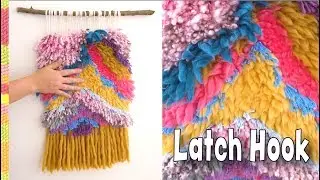 Idea para usar SOBRANTES de lanas: LATCH HOOKING (colgante o más) 💡/ Tejiendo Perú