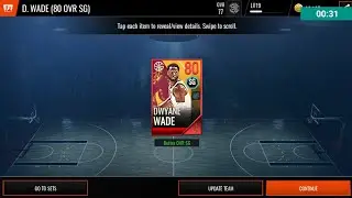 Crossroads Dwayne Wade 80 collecting on Nba Live mobile