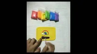 DIY hair clip | DIY Clay Rainbow | Polymer clay | #shorts