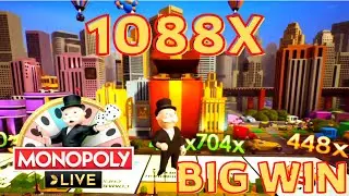 😱😱 Monopoly 1088x 4 Rolls MEGA BIG WIN!!!!!!! 💲💰