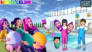 Yuta Panik KPOP DEMON HUNTERS Hamil 😱| Mio Bantu Rumi Zoey Mira Melahirkan Di Kolam Renang | Sakura