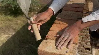 Perfect Brick Alignment | Skilled Mason at Work