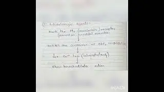 || MOA of Anticholinergic drugs || #Bronchodilators