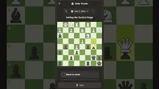 Chess.com Daily puzzle, Setting the Tactical Stage  02/11/24