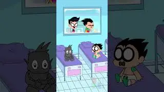 Baby Titans Robin Baby Vs Beast Baby-Bowser12345#teentitansgo #shorts