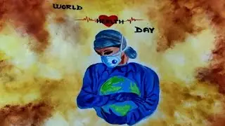 Earth Day Special Painting/ Save Environment drawing 2020/ International nurse day drawing 2020