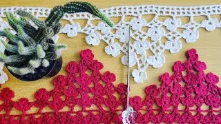 ✅️🌹2️⃣1️⃣6️⃣Renda em crochê fica maravilhosa #crochet