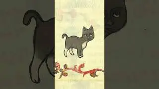 Following a tutorial to make my cat into a medieval cursed cat #art #mevieval #procreate