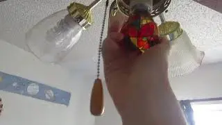 Putting my multi-color stain-glass light-bulb in light-kit