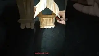 DIY Popsicle Stick Craft #shorts #5minutecrafts #icecreamstickscraft  #birdhouse #birdfeeder