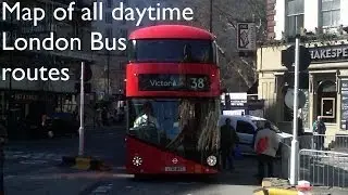 Map of All Daytime London Bus Routes in one video