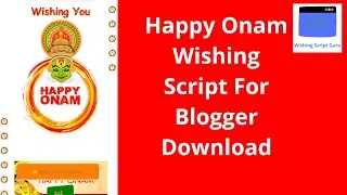 Happy Onam Wishing Website Script Download 👇 | Wishing Script Guru