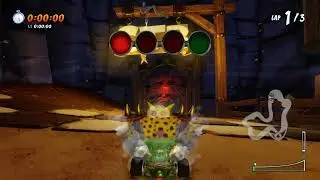 CTR Nitro-Fueled - Dragon Mines Oxide Time Trial Gasmoxian Slug trophy (max difficulty)