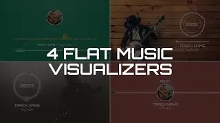 Flat Music Visualizers After Effects Templates