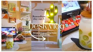🌵🌵inspirasi menata meja belajar|Shopee Haul Perlengkapan Meja Belajar| Low Budget🌵