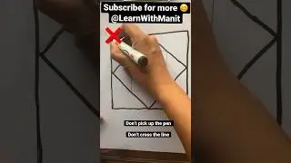 Pattern Making| Pen & Paper Game|Impossible puzzle solving without lifting pen| Brain Puzzle #shorts