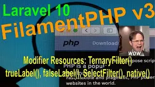 11.- Modifier Resources native, trueLabel, TernaryFilter, SelectFilter Filamentphp v3 Laravel v10