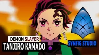 Demon Slayer- Tanjiro Kamado in Synfig Studio Animation