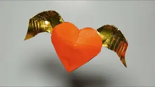 Color-Changing Angel Wing Heart Origami: Easy, No Cut Tutorial! | Henry Pham