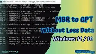 How to Use Command Line to Convert a Disk From MBR to GPT Without Losing Any Data