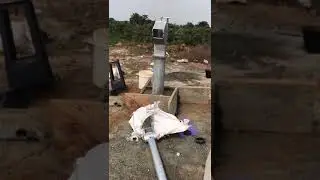 Tower Hill RIA hwy Liberia. Borehole hand pump installations pt1