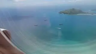 Landing in the Seychelles on Turkish airline