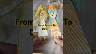 How To Make Dolls From Wooden Spoons 🥄👱&zwj;♀️ Best Out Of Waste Craft #shorts #youtubeshorts #diy