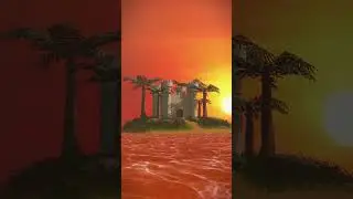 PS1 Blender Animation | Yuhu Island Castle - 6:45pm | Inspired by Wuhu Island #blender3d #animation