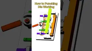 inside a Punching Die: How it works  in 3D animation #science #3d