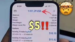 HOW TO GROW SMALL ACCOUNTS📈 VIX LATEST STRATEGY 2024🤑🔥 $5 to $200😳 #tradingstrategy #forex