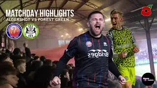 Aldershot 2 Forest green rovers 3 remembrance fixture 