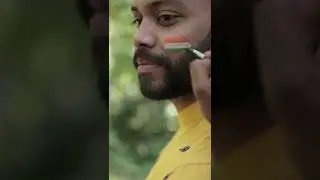 India Flag Painting On Face | India Flag Drowing In Face | Har Face Tiranga #shorts #youtubeshorts