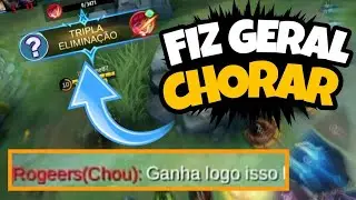 FIZ O TIME INIMIGOS CHORAR | Deu At&eacute; Pena Deles | Mobile Legends 