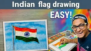Indian Flag Oil Pastel Drawing| Happy Republic Day| India Flag| Easy Oil Pastel Drawing 