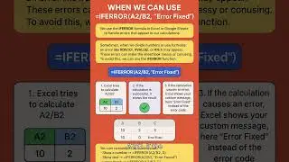 ⚡ STOP EXCEL ERRORS INSTANTLY! ✅ | Excel Tips & Tricks 📊 #⃣ #excel #excelformula