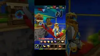 1v4 Against 150+HP Player in Bedwars !!!! Immortal player in Blockman Go 😱😱