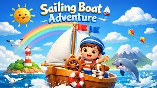 Sailing Boat Adventure | English rhyme for l.k.g kids | With action and lyrics | @monaaz.123 