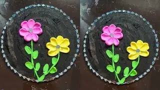 Beautiful wall decor craft ideas | how to reuse cake board | wall hanging craft ideas with clay 