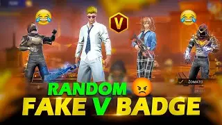 😱 FAKE V Badge?! Random Player Reaction in Free Fire Pakistan