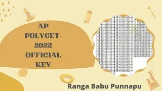 💐👌😊AP Polycet-2022 Official Key💐👌😊