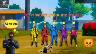 red criminal show me emote ‼️ free fire criminal video #freefire #redcriminal #xajaygaming #viral