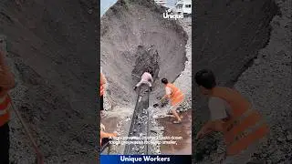 High powered machine crushing greywacke - The workers do their job perfectly || #machine #shorts