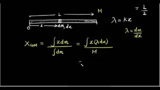 Center of mass of uniform & nonuniform rod