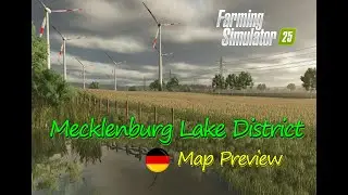 Mecklenburg Lake District Map Mod preview:German Countryside Realism & Massive Fields|Map Tour|FS 25