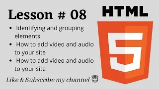 HTML lesson 08 | Extra Markup & Video & Audio | Basic Level